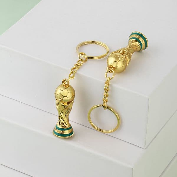 2022 World Football Soccer Trophy Hercules Keychain Zinc Alloy Qatar Fans Gifts Z260505
