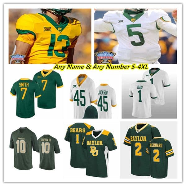 NCAA College Baylor BU Football Jersey Blake Shapen Sawyer Robertson Dominic Richardson Monaray Baldwin Byron Vaughns Devyn Bobby Hal Presley Richard Reese Dabney