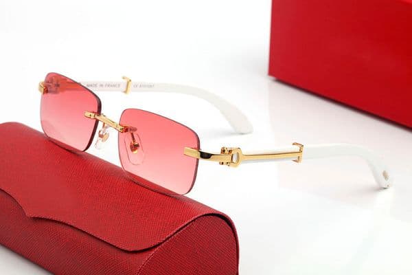 Women Designer Sunglasses Mens Round Full Frame Carti Buffalo Horn Sun glasses Fashion Driving Goggle Womens Texture Mirror Frames Eyeglasses UV4 Shades Lunettes