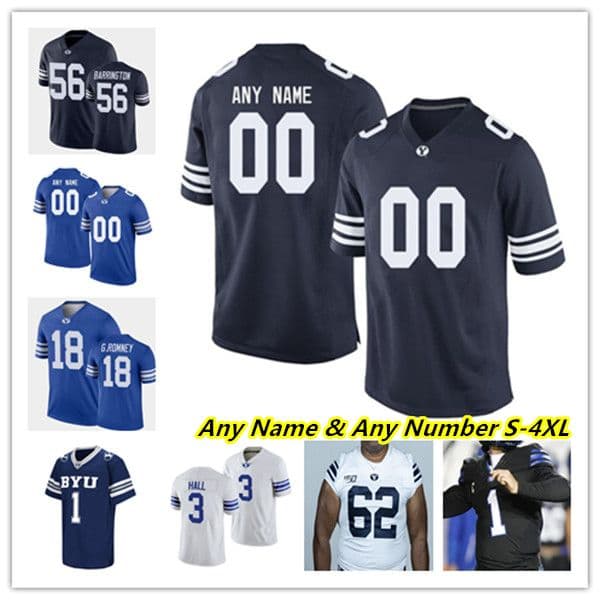 Ncaa College BYU Cougars Football Jersey Kedon Slovis LJ Martin Deion Smith Chase Roberts Isaac Rex Darius Lassiter Keanu Hill Max Tooley Ben Bywater Tyler Batty 4XL