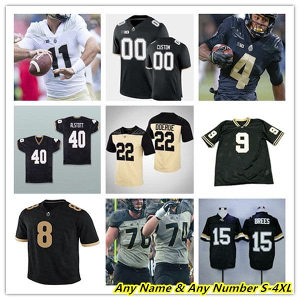 Ncaa College Purdue Boilermakers Football Jerseys Aidan O'Connell Devin Mockobee Charlie Jones Sanoussi Kane Tyrone Tracy Payne Durham Dylan Downing TJ Sheffield