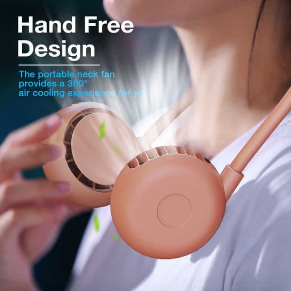 Electric Fans Mini USB Hands-free Neck Rechargeable Battery Small Portable Sports Fan 2000mA Desk Hand aiirrrr Conditioner cooler T220924