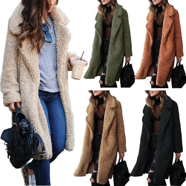 Women's Autumn Warm Winter Coat Woman Thick Faux Fur Coat Ladies Solid Oversized Teddy Jacket Female Casual Plush Long Coat Outwear 220927