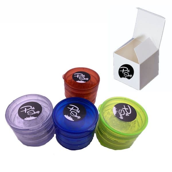 Smoking Accessories Wholesale Colorful 60mm 5layer Plastic herb grinder Brand POT SHOP smoke tobacco grinders