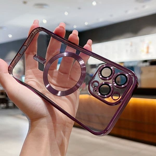 perfume 2026 New Luxury Phone Cases Plating Clear Magnetic Wireless Charge Case For Iphone 14 13 12 11 Pro Max X XR XS cologne 8 Plus Soft S