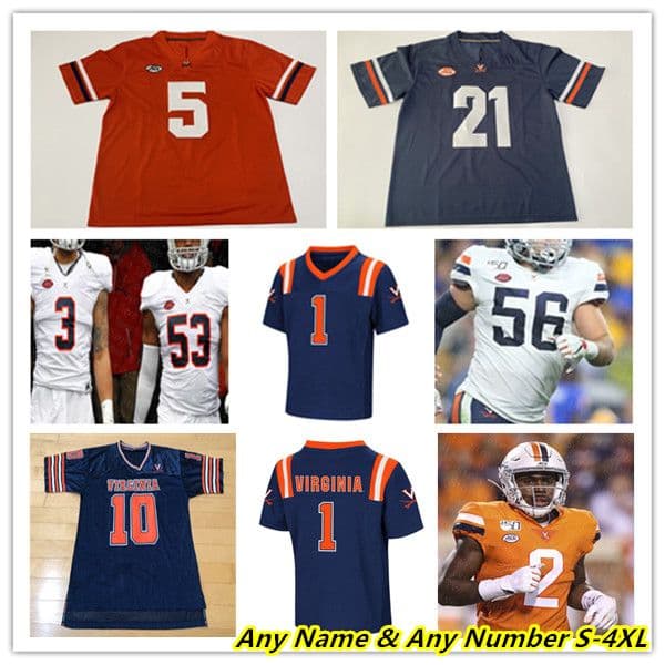 Ncaa College Virginia Cavalier UVA Football Jerseys Brennan Armstrong Nick Jackson Keytaon Thompson Perris Jones Lavel Davis Jr. Dontayvion Wicks Xavier Brown 4XL