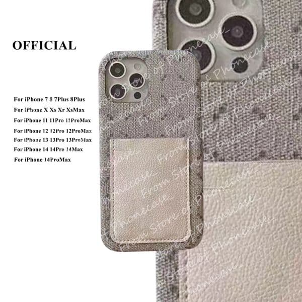Retro DoubleG Designer Phone Cases for iPhone 16 15 14 13 12 11 Pro Max 15pro 14pro 13pro 12pro X XR XS XSMax 7 8 plus Classic Wallet Card shell case with logo box