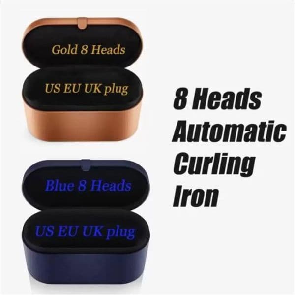 8 Heads Multi-functional Hair Curler Hair Dryer Automatic Curling Iron Styling Device Gift Box For Rough and Normal Irons dropship NEW COLOR PINK GOLD BLUE