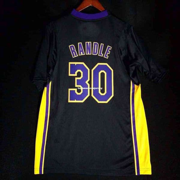 100% Stitched Julius Randle #30 Hollywood Nights Black Jersey Mens Size XS-6XL Stitched basketball Jerseys