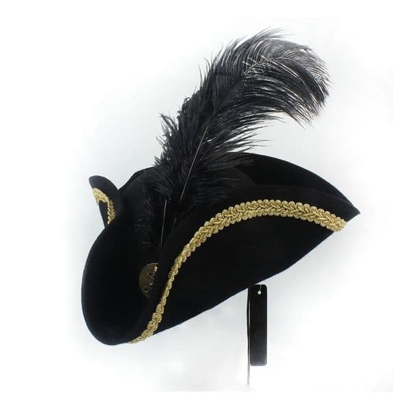 Feather Pirate Hat Women Men Cosplay Royal Court Top Hats Caps Dress Up Props Masquerade Party Halloween Christmas Size 5658CM 220818
