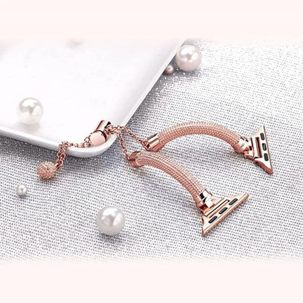 Stainless Lady Wristband Steel Bracelet Link Watchband Straps Band Smart Wearable Accessories for Watch Series 2 3 4 5 6 7 SE iWatch 38 40 41mm Z260603