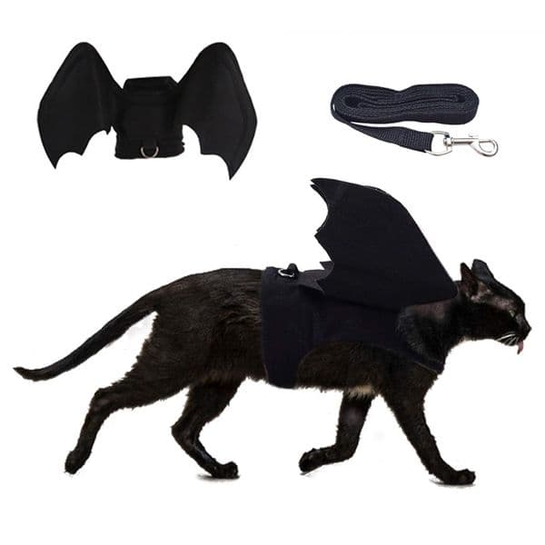 Cat Costumes Halloween Harness Bat Wings Pet for Small Dogs s Hallow 220826