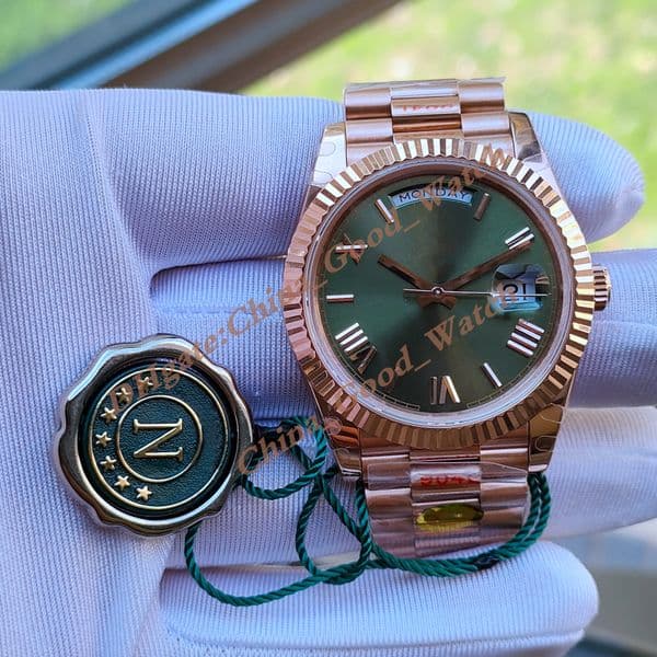 Men of Super Watch 12 Colour Mens Watches Green Brown Champagne White Automatic Movement V12 Version Time Cal.3255 904L Date Rose Gold Crystal Chocolate Wristwatches