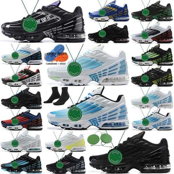 Running Shoes Sports Sneakers Trainers Triple Black White Laser Blue Hyper Rainbow Purple With Box Tn Plus 3 Gs Men Boys Nebula Supernova
