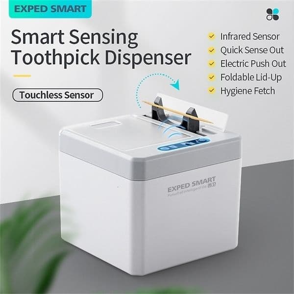 Toothpick Holders Electric Holder Infrared Sensor Automatic Smart Dispenser Tooth Stick Storage Box Kitchen Table Supplies 221202