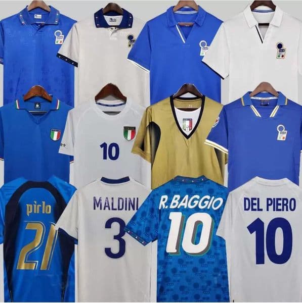 1994 ItaLy Retro soccer Jerseys 1990 1996 1998 2000 HOME italian FOOTBALL 1994 Maldini Baggio Donadoni Schillaci Totti Del Piero 2006 Pirlo Inzaghi buffon