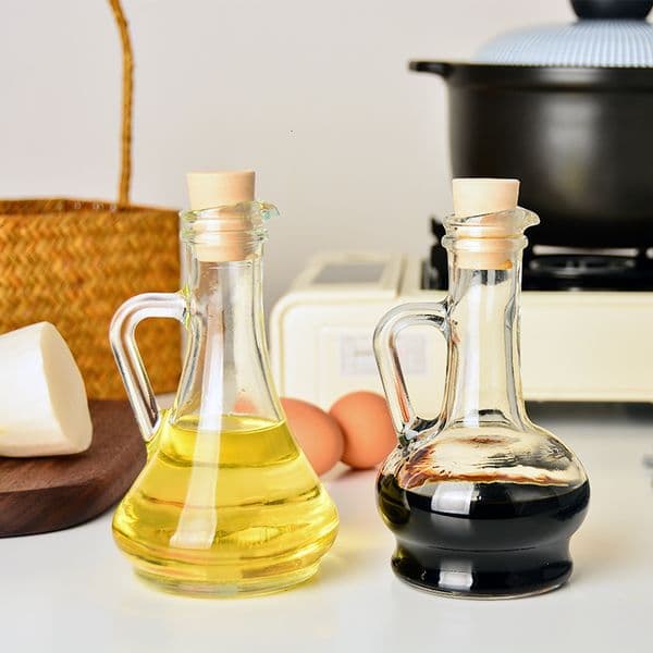 Herb Spice Tools Lead Free Glass Oil Tank Turkish Style Glass Vinegar Soy Sauce Bottle 260ml Modern Style Nordic Oil Bottle 221203