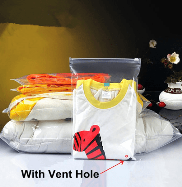Clear Package Zipper Lock Plastic Bag For Clothes Socks Storage Transparent Underwear Packaging Poly Pouch Bags Wholesale