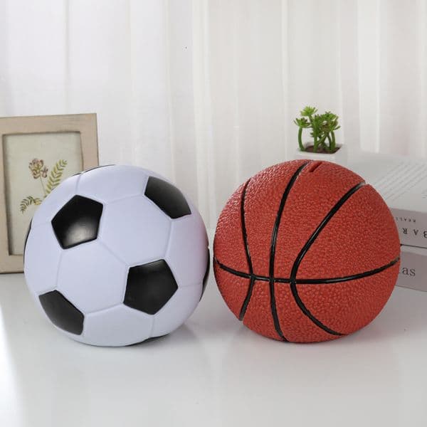 Storage Bottles Jars Basketball Football Piggy Bank Vinyl Children's Cartoon Coin Fall Resistant Student Children Birthday Gift 221206