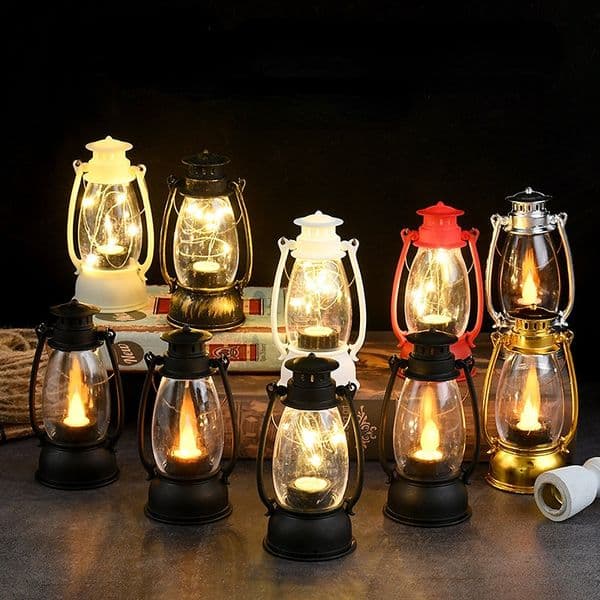 Led Candles Light Christmas Candle Halloween Decoration Vintage Led Wind Lamp Craft Gift