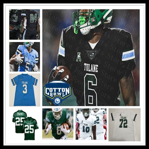 NCAA College Tulane Green Wave Football Jersey Michael Pratt Kai Horton Darnell Mooney Makhi Hughes Lawrence Keys III Chris Brazzell Patrick Jenkins Darius Hodges