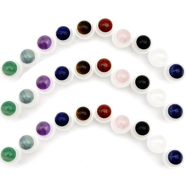 Natural Gemstone Roller Ball For 5ml 10ml THICK Essential Oil Perfumes Oil Liquids Bottle Roll On Bottles