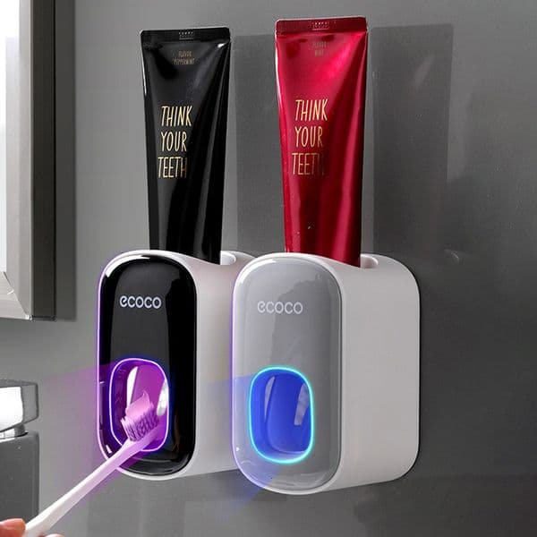 Toothbrush Holders ECOCO Automatic Toothpaste Dispenser Wall Mount Bathroom Accessories Waterproof Squeezer Holder 221207