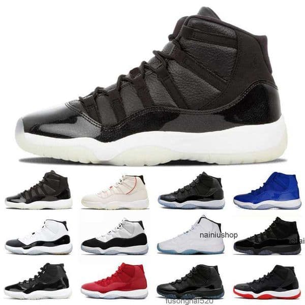 2026 Casual new men 11 basketball shoes 11s 25th Anniversary Gamma Blue Bred High Concord 23 45 Platinum Tint space jam gym red Heiress sneakers