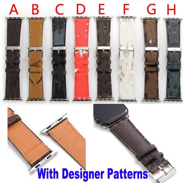 Metal Letter Leather L Designer Straps Watchbands for Apple Watch Band 49mm 42mm 38mm 40mm 44mm iwatch 8 SE 7 6 3 4 5 Luxury Fashion bands Leathers Sports Bracelet Unisex