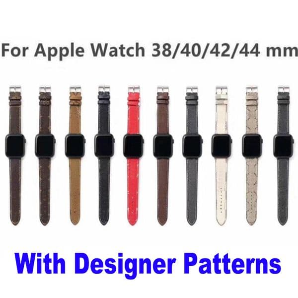 Fashion Leather Watchbands Straps for Apple Watch Band 49mm 45mm 41mm 40mm 38mm Luxury Designer bands iwatch 10 9 8 7 6 5 4 44MM PU Leathers Wallet Straps Sports Bracelet
