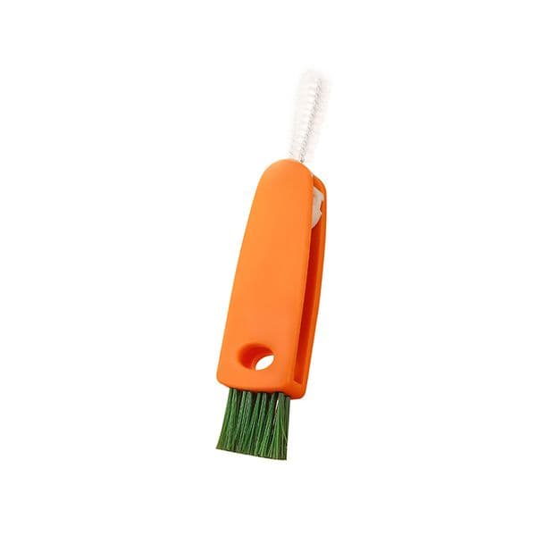 Household Soft Straw Brush Bristles Folding Design Three In One Cup Cover Cleaning Brush Multipurpose Detail Cleaners Kitchen Cepillo De Limpieza De Tazas