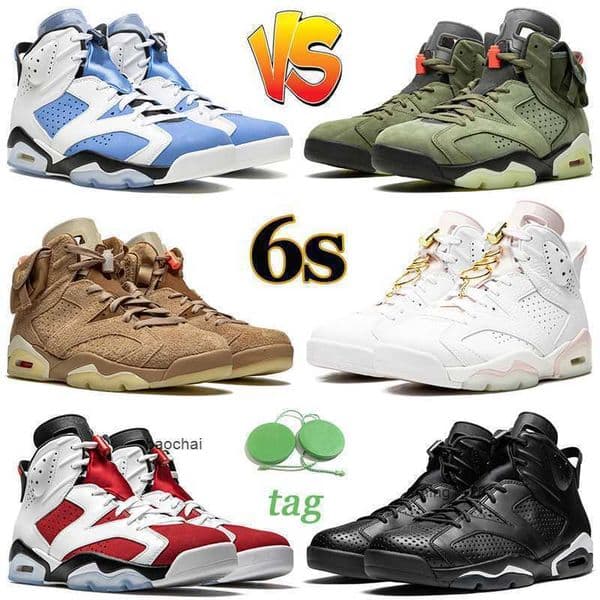 UNC 6s Mens Basketball Shoes 6 Gold Hoops British Khaki Cactus Mint Foam Infrared HARE Bordeaux Men Womens Trainers Sports Sneakers