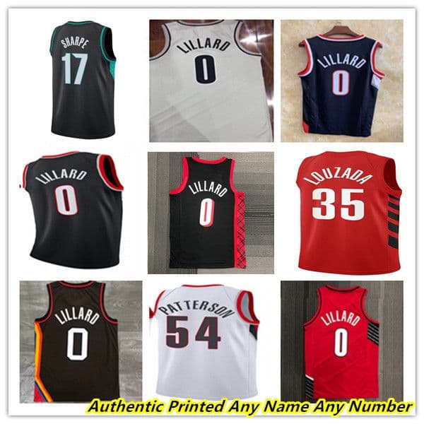 Printed Portland Basketball Jerseys 1 Anfernee Simons 9 Jerami Grant 17 Shaedon Sharpe 11 Malcolm Brogdon 2 Deandre Ayton Scoot Henderson Clyde Drexler BLAZER