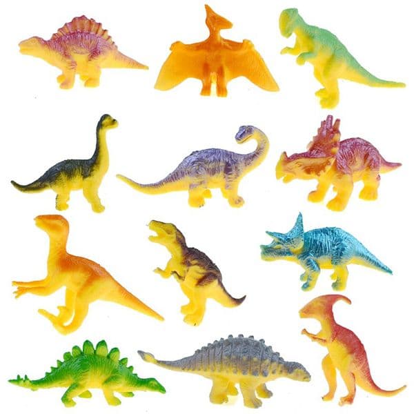 12 Styles Small Dinosaur Models Toys No Eyes Mini Tyrannosaurus Rex Triceratops Brontosaurus Boys Gift For Children 1207