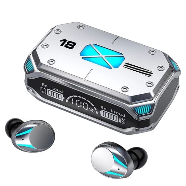 Bluetooth Earphone Wireless Headphone Smart Touch Digital Display Stereo Earbuds With Color Light Magnetic Suction Headset