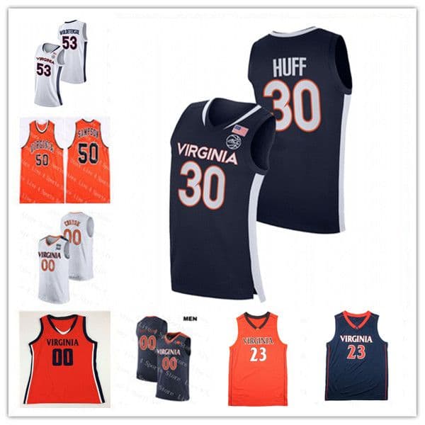 Custom Virginia UVA College Basketball Jerseys Kihei Clark Jayden Gardner Armaan Franklin Reece Beekman Kadin Shedrick Ben Vander Plas DeAndre Hunter Ryan Dunn 4XL