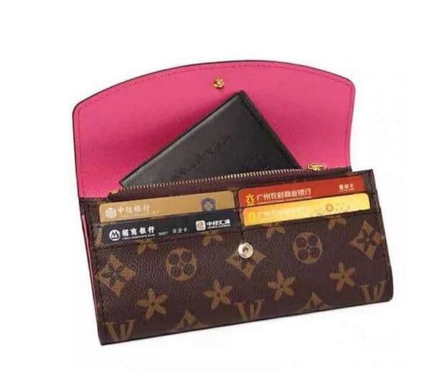 European American fashion Women's Credit card holder Leather Emile Wallet Hig quality portable White Pink wallet Clutch With box viuton Bag