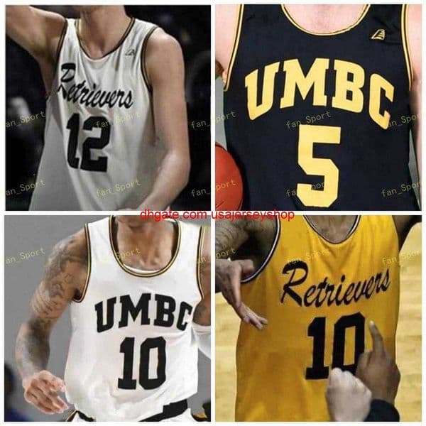 College UMBC Retrievers Basketball Jersey 5 Jack Schwietz 11 R.J. Eytle-Rock 12 Horvath 13 Joe Sherburne 15 Jose Placer Custom Stitched
