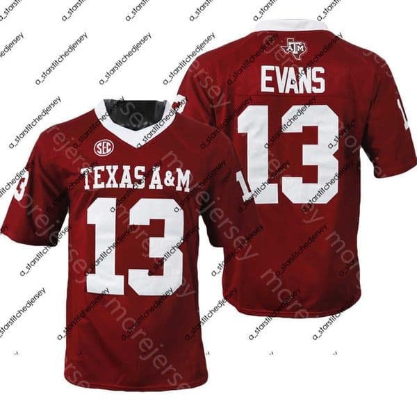 New Jerseys College Texas A M Aggies Football Jersey Mike E Red Size S-3xl All Ed Embroidery