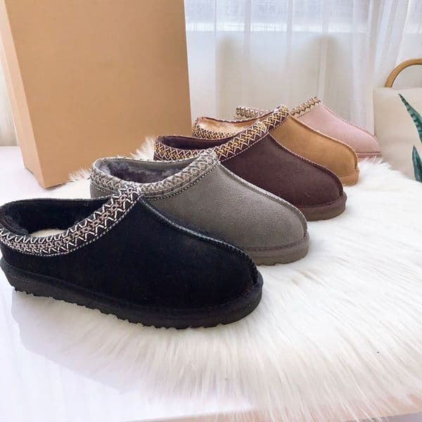 Ankle Winter Boot Designer Fur Snow Boots Tasman Slipper Flat Heel Fluffy Mules Real Leather Australia Booties For Woman