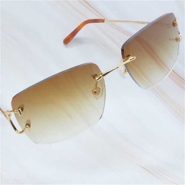 22% OFF sunglasses 2023 Square Mens Rimless Designer Luxury Brand Carter Wire Shades Eyewear