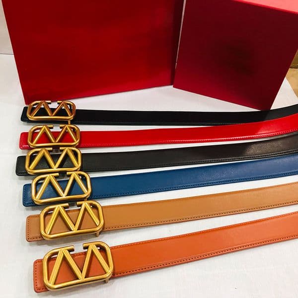 Woman Belt Designer Cowskin Leather Belts Gold Buckle Width 4CM Man Casual 6 Color Unisex