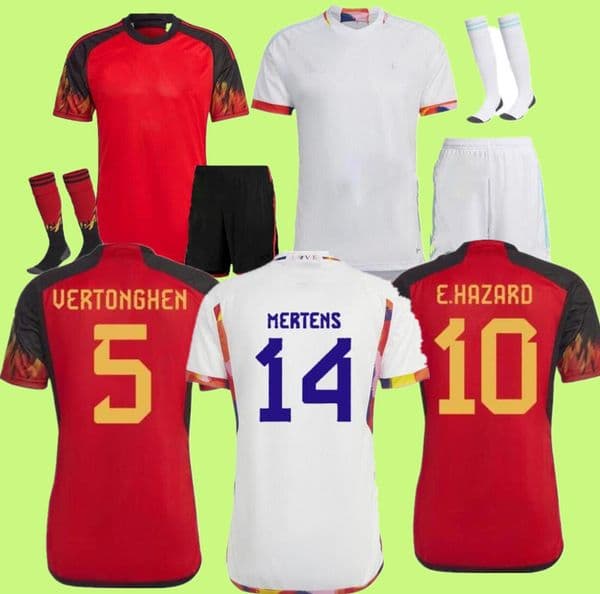 FANS player BELGIUM 2022 soccer jerseys National Team DE BRUYNE HAZARD COURTOIS LUKAKU TIELEMANS DOKU 22 23 Batshuayi Kevin men kids Football Shirt 4XL
