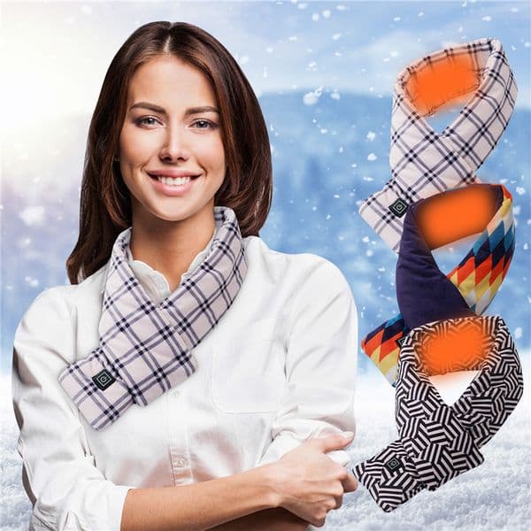 Electric Heated Scarf Rechargeable USB Shawl Mobile Warming Neck Hand Portable Cold Resistant Ourdoor Indoor Car Home