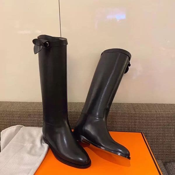 25SS Winter Fashion Lady Buckles Martin Long Boots Comfort Genuine Leather Women Tall Boots Knight Over Knee Boots Size 35-42