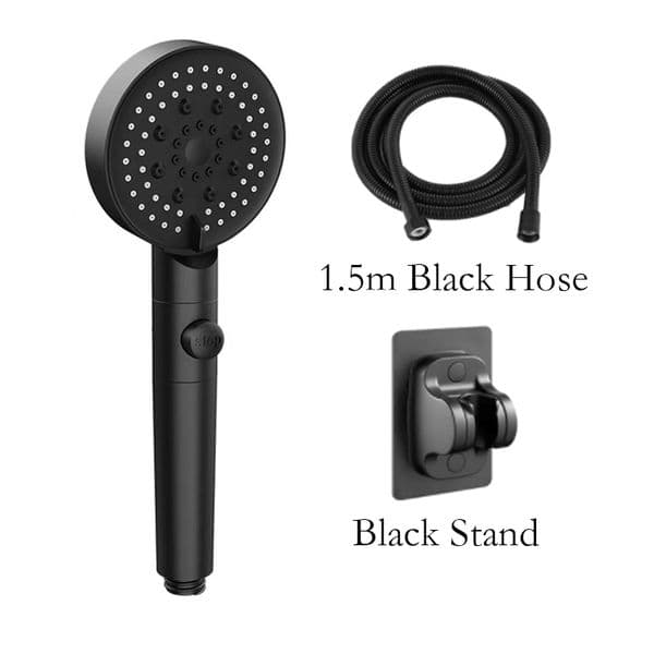 2026 New Bathroom Shower Heads 3Pcsset Adjustable High Pressure Water Saving One Key Stop Massage Accessories 221103 Free Shipping