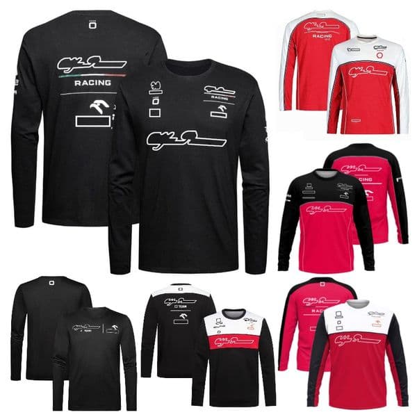 2026 New 2022 New F1 Long outdoor Sleeve T-Shirt Formula 1 Racing Suit T-Shirts Fans Summer Quick Dry Sport Tops Men's Outdoor Motocross Jersey Free Shipping