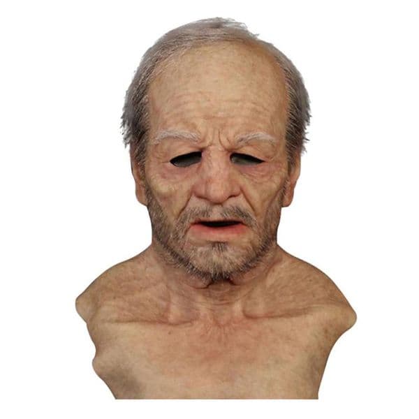 Other Event Party Supplies Old Man Fake Mask Lifelike Halloween Holiday Funny Super Soft Adult Reusable Doll Toy Gift 569