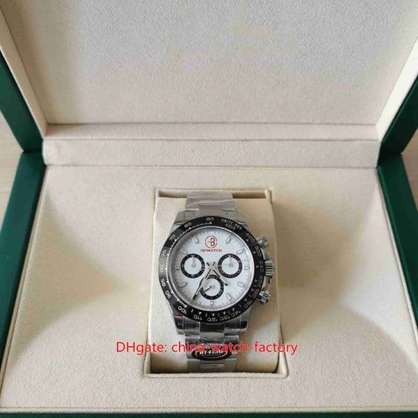 BT Factory Mens Watch Super Quality CAL.4130 Mechanical 40mm x 12.5mm Cosmograph 116500 Panda Chronograph Watches Ceramic Movement Automatic Men's Wristwatches