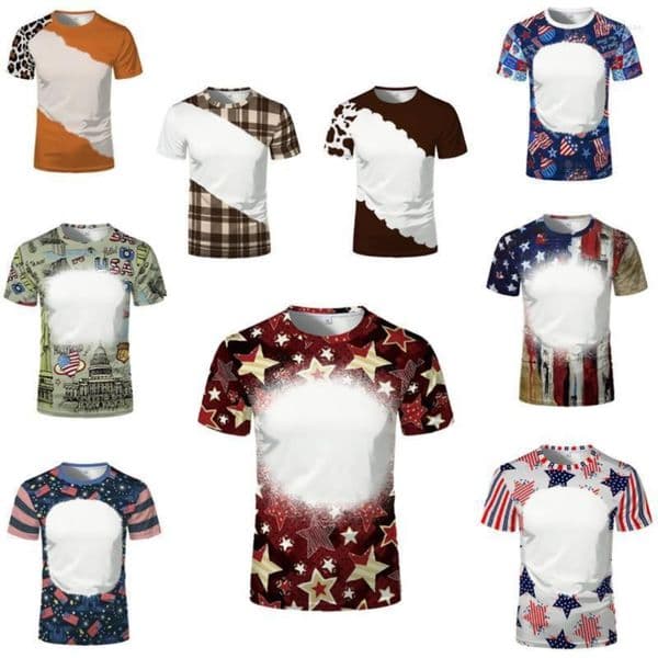 Party Favor T Shirts Sublimation Blank Colorful T-Shirt Polyester Material Casual Soft Tops Tee Short Sleeve Unisex For DIY Gifts Personalized wly935